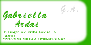 gabriella ardai business card